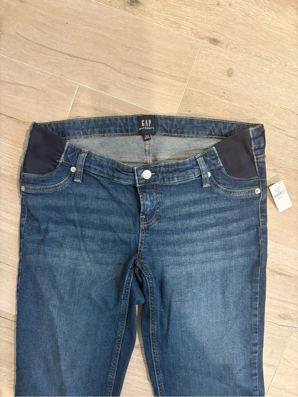 GAP Maternity Dark Blue Straight Leg Jeans - Picture 3 of 5